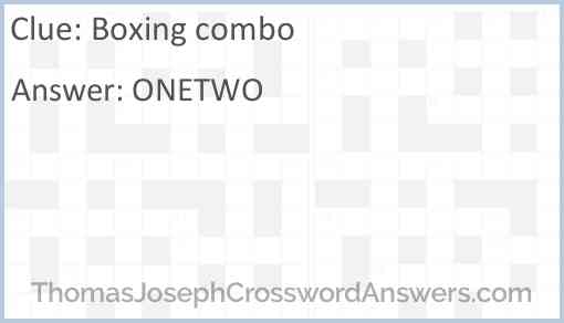 Boxing combo Answer