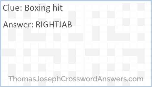 Boxing hit Answer