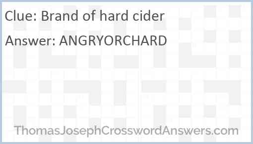 Brand of hard cider Answer