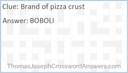 Brand of pizza crust Answer