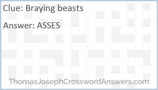 Braying beasts Answer