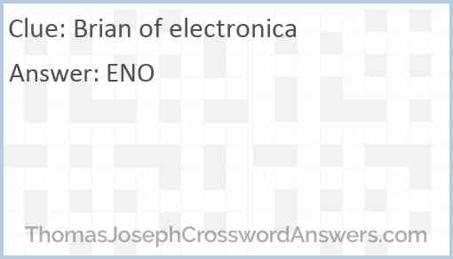 Brian of electronica Answer