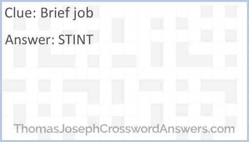 Brief job Answer