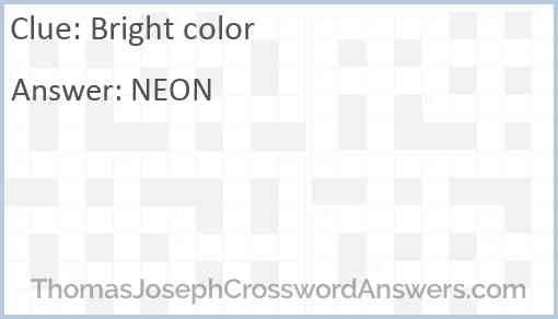 Bright color Answer