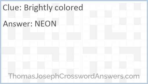 Brightly colored Answer