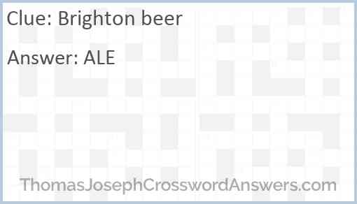 Brighton beer Answer