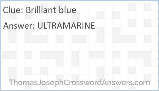 Brilliant blue Answer