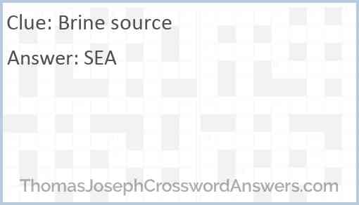 Brine source Answer