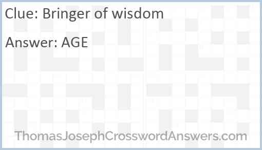 Bringer of wisdom Answer