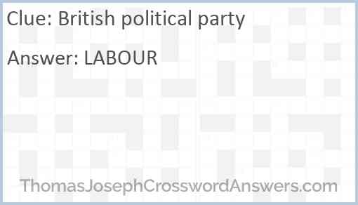 British political party Answer