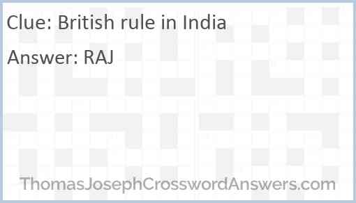 British rule in India Answer