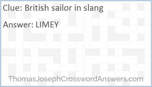 British sailor in slang Answer