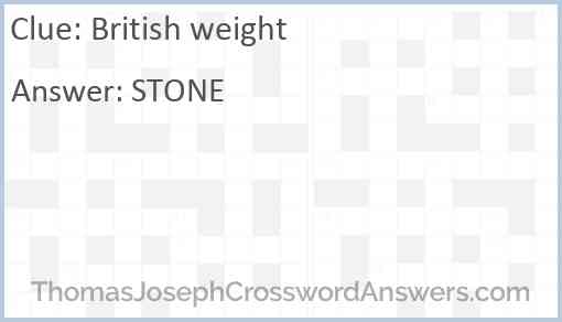 British weight Answer