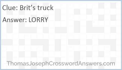 Brit’s truck Answer