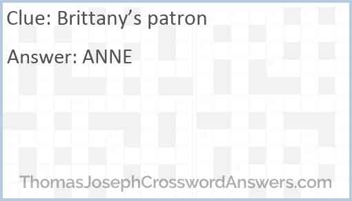 Brittany’s patron Answer
