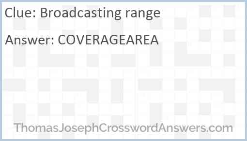 Broadcasting range Answer
