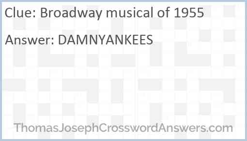 Broadway musical of 1955 Answer