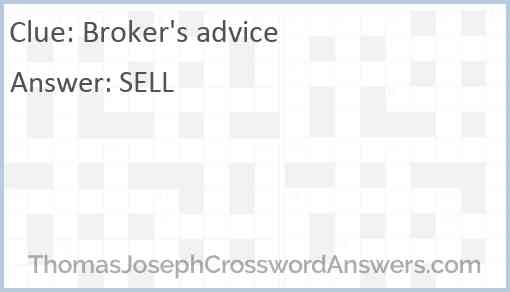 Broker’s advice Answer