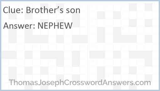 Brother’s son Answer