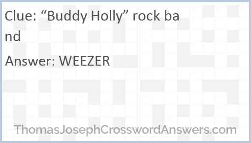 “Buddy Holly” rock band Answer