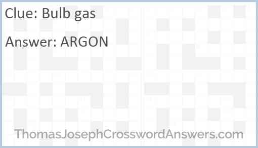 Bulb gas Answer