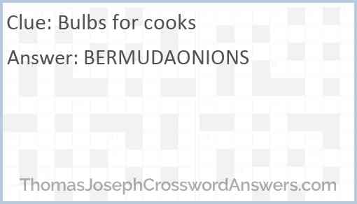 Bulbs for cooks Answer