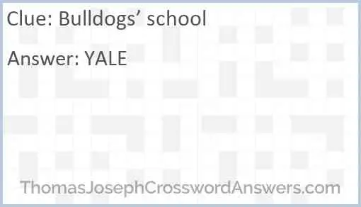 Bulldog’s school Answer