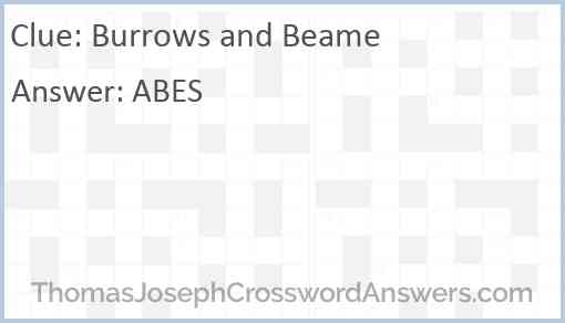 Burrows and Beame Answer