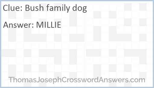 Bush family dog Answer