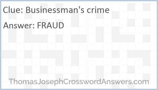 Businessman's crime Answer