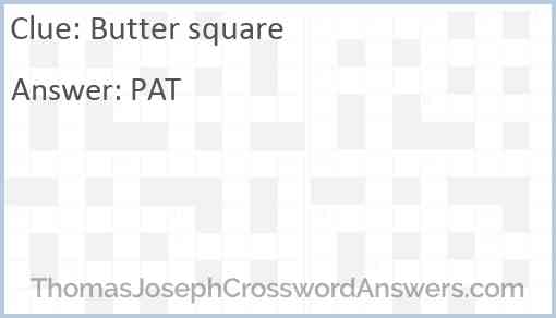 Butter square Answer