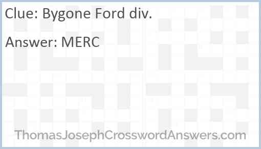Bygone Ford div. Answer