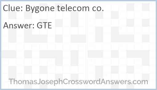 Bygone telecom co. Answer