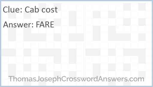 Cab cost Answer