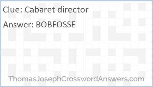 “Cabaret” director Answer