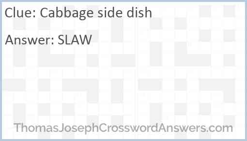 Cabbage side dish Answer