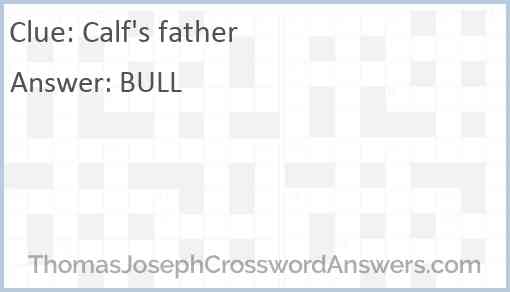 Calf's father Answer