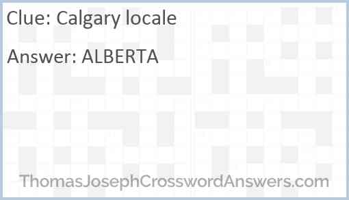 Calgary locale Answer