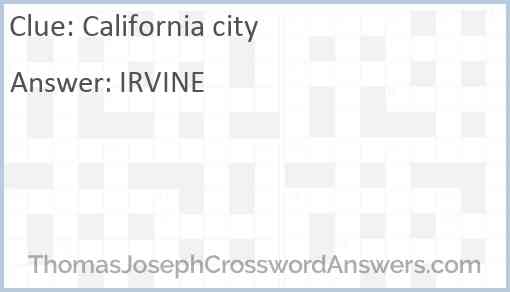 California city Answer