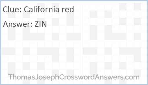 California red Answer
