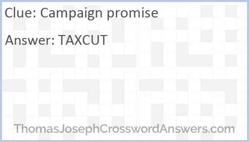 Campaign promise Answer