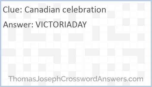 Canadian celebration Answer