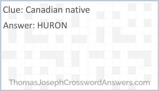 Canadian native Answer