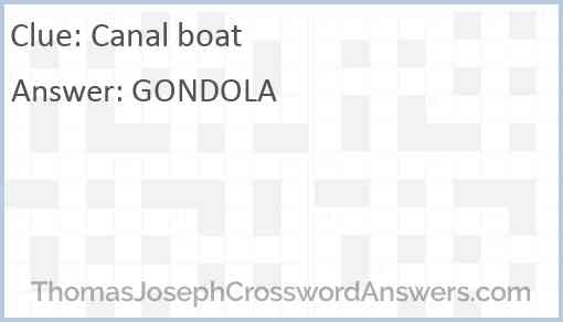 Canal boat Answer