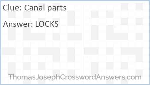 Canal parts Answer