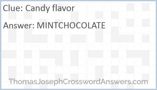 Candy flavor Answer