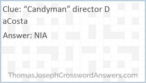 “Candyman” director DaCosta Answer
