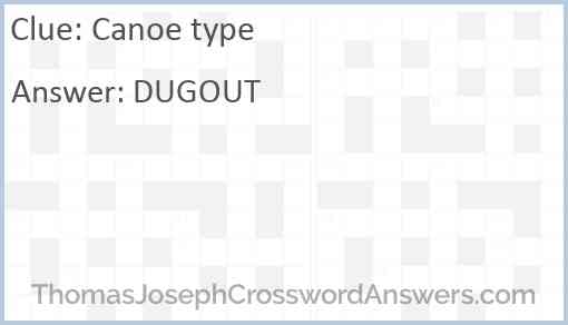 Canoe type Answer