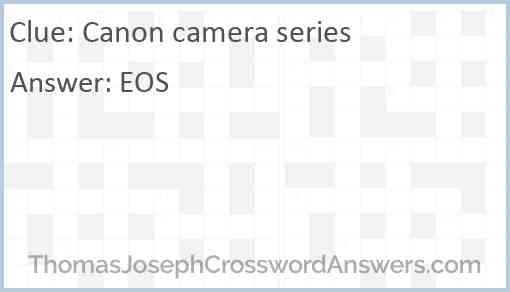 Canon camera series Answer