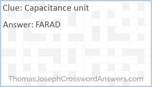 Capacitance unit Answer